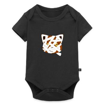 Panda roux déguisé en momie pour Halloween - Body à manches courtes Premium Bébé - noir - Devant