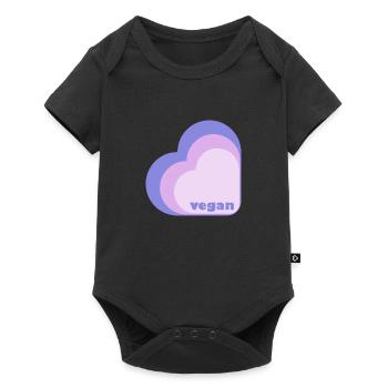 Cœur de lilas végétalien - Body à manches courtes Premium Bébé - noir - Devant