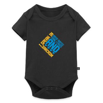 speak lyrics and sarcasm - Baby Premium short-sleeve bodysuit - black - Front