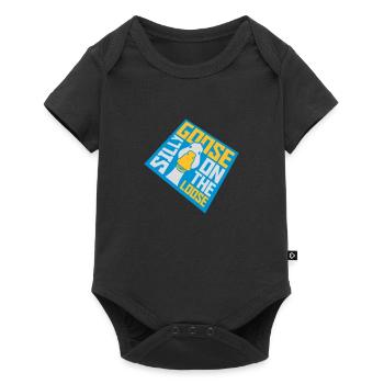 goose on the loose - Baby Premium short-sleeve bodysuit - black - Front