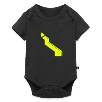 Blitz gelb - Baby Premium Kurzarmbody - Schwarz - Vorne