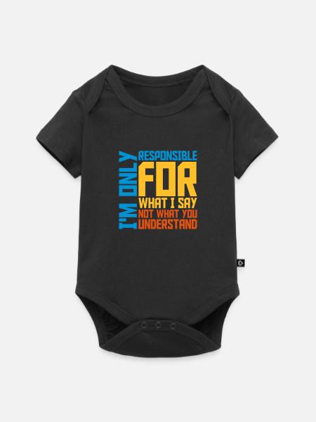 what I say Zitat - Premium kortærmet baby-body  - sort