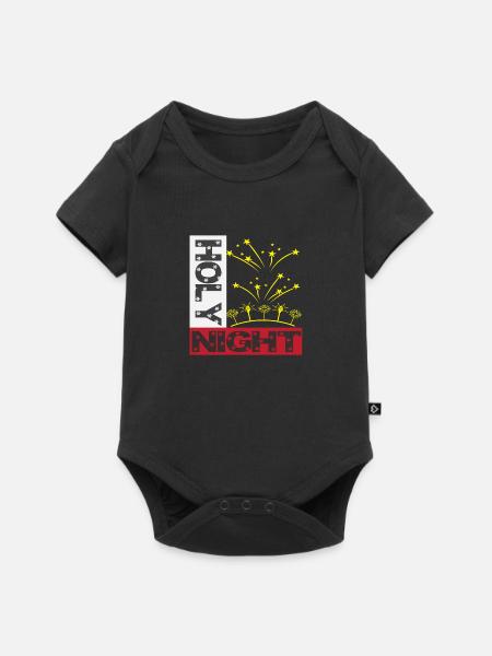 Holy Night - Baby Premium Kurzarmbody - Schwarz