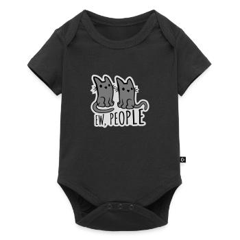 Pets Cats ew people - Baby Premium short-sleeve bodysuit - black - Front
