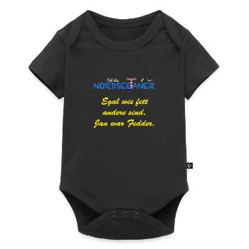 002 Nordseeaner Fetter Jan - Hell - Baby Premium Kurzarmbody - Schwarz - Vorne