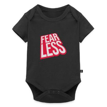 fearless Text Quote Design - Baby Premium short-sleeve bodysuit - black - Front