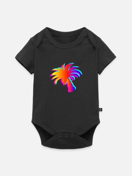 Electric Palms: Lebendige Partystimmung - Baby Premium Kurzarmbody - Schwarz