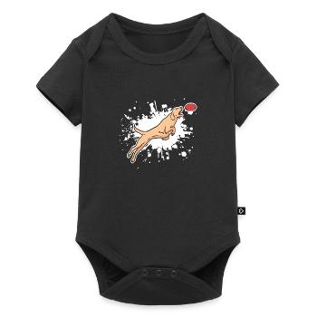 Cool Retro Dog Catching Training Designs T-Shirt - Baby Premium short-sleeve bodysuit - black - Front