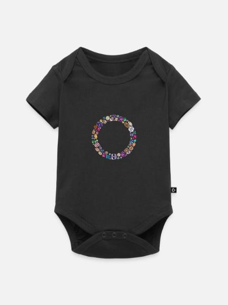 Diamant Kreis - Baby Premium Kurzarmbody - Schwarz