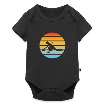 Curling Stone Curler Curling Stone Gift Curl - Body à manches courtes Premium Bébé - noir - Devant