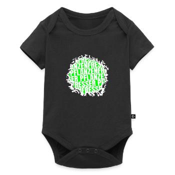 fleischlos essen veganes essen geschenkidee - Baby Premium Kurzarmbody - Schwarz - Vorne