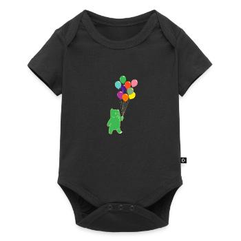 Anniversaire Gummy Bears Balloons Cadeau enfant - Body à manches courtes Premium Bébé - noir - Devant