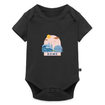 Italy Rome Design Logo Holidays Europe Italy - Baby Premium short-sleeve bodysuit - black - Front