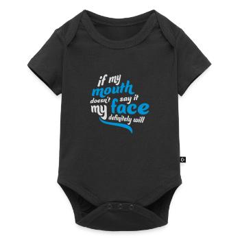 Mon visage le fera certainement - Body à manches courtes Premium Bébé - noir - Devant