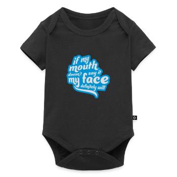 Mon visage le fera certainement - Body à manches courtes Premium Bébé - noir - Devant