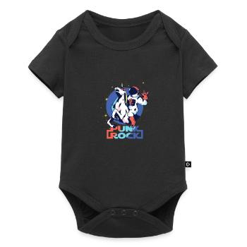 Punkrock Musik Punker Punkrock Irokesenschnitt - Baby Premium Kurzarmbody - Schwarz - Vorne
