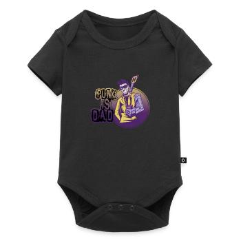 Punk is dad Punkrock Musik Punker Rocker - Baby Premium Kurzarmbody - Schwarz - Vorne