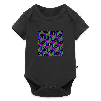 Geometrie2 - Baby Premium Kurzarmbody - Schwarz - Vorne