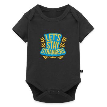 Citation Restons Strangers - Body à manches courtes Premium Bébé - noir - Devant