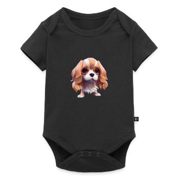 Cavalier King Charles Hund - Cavalier King Charles - Baby Premium Kurzarmbody - Schwarz - Vorne