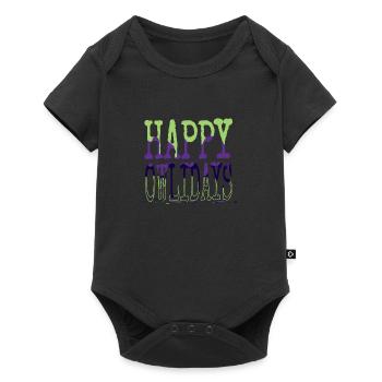 fun funny gym bodybuilder fairy tail funny quote - Baby Premium short-sleeve bodysuit - black - Front
