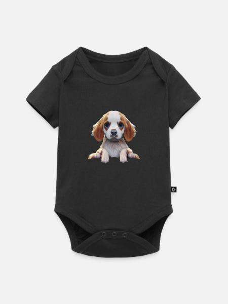 English Springer Spaniel - Baby Premium Kurzarmbody - Schwarz