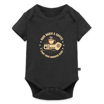 Ham radio & coffee - start your morning right Opera - Baby Premium short-sleeve bodysuit - black - Front