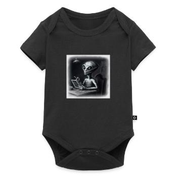 alien noir - Baby Premium short-sleeve bodysuit - black - Front