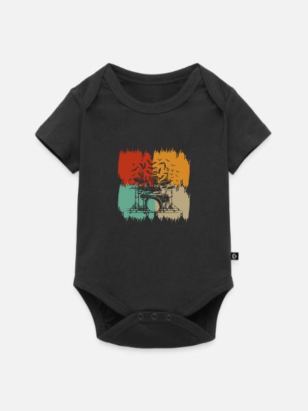 Schlagzeug SCHLAGZEUGER SCHLAGZEUGER - Baby Premium Kurzarmbody - Schwarz