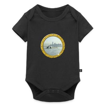 New York-Upper Bay - Baby Premium short-sleeve bodysuit - black - Front