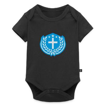 Stars Jesus Christ Laurel Wreath - Baby Premium short-sleeve bodysuit - black - Front