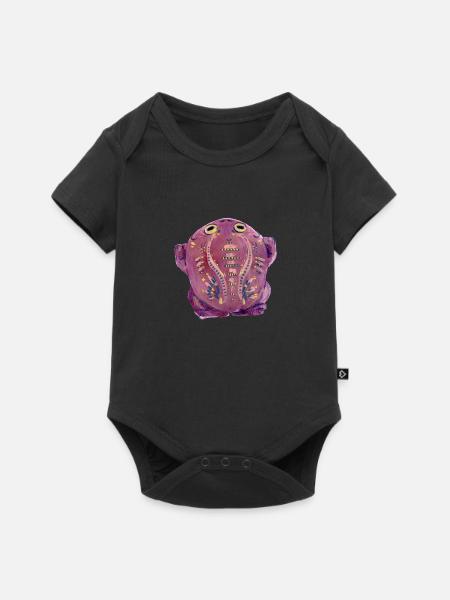 Purple Kröte - Baby Premium Kurzarmbody - Schwarz