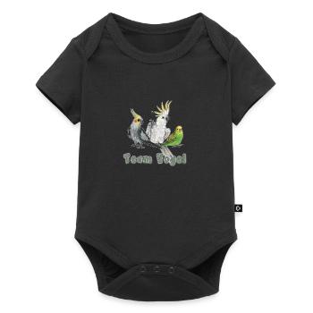 Team Vogel - Baby Premium Kurzarmbody - Schwarz - Vorne