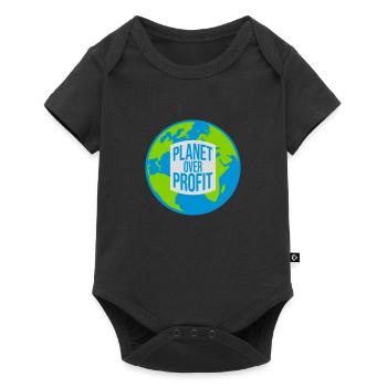 Planète sur le devis de profit - Body à manches courtes Premium Bébé - noir - Devant