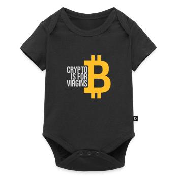 crypto is for virgins - Baby Premium short-sleeve bodysuit - black - Front