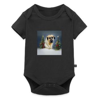 Noël Kangal - Body à manches courtes Premium Bébé - noir - Devant