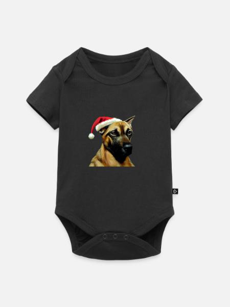 Malinois Weihnachten - Malinois - Baby Premium Kurzarmbody - Schwarz