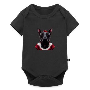 Hollandse Herder Weihnachten - Baby Premium Kurzarmbody - Schwarz - Vorne