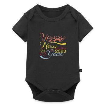 Happy New Year 2023 - Baby Premium Kurzarmbody - Schwarz - Vorne