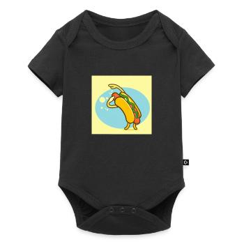 Hot dog dancing super idée cadeau - Body à manches courtes Premium Bébé - noir - Devant
