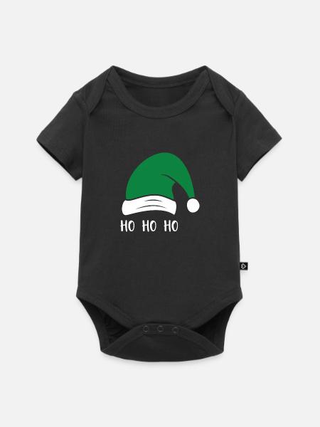 HO HO HO - Baby Premium Kurzarmbody - Schwarz