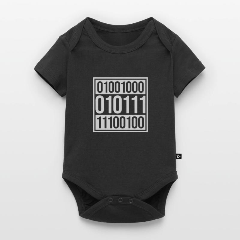 Langage de programme de code binaire Body à manches courtes Premium Bébé