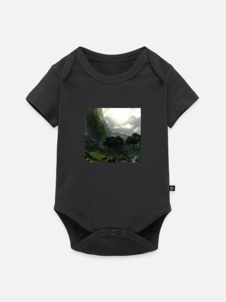Wunderschöne Berglandschaft - Baby Premium Kurzarmbody - Schwarz