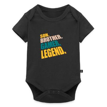 Fils Frère Gamer Légende - Body à manches courtes Premium Bébé - noir - Devant