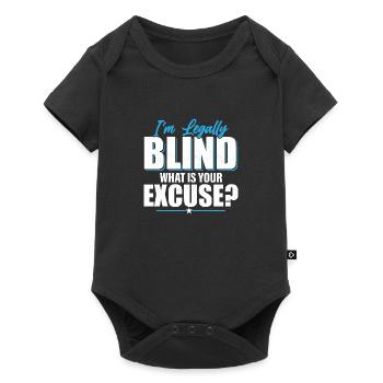 Je suis aveugle au sens de la loi, quelle est votre excuse? Cécité - Body à manches courtes Premium Bébé - noir - Devant