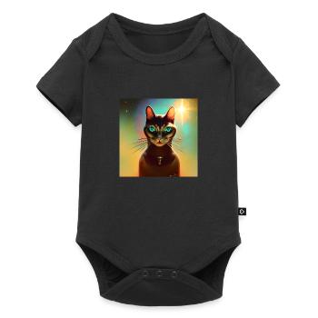 The Universe Cat - Baby Premium short-sleeve bodysuit - black - Front