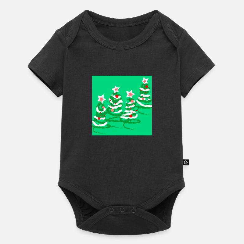 Arbres de Noël - Body à manches courtes Premium Bébé - noir