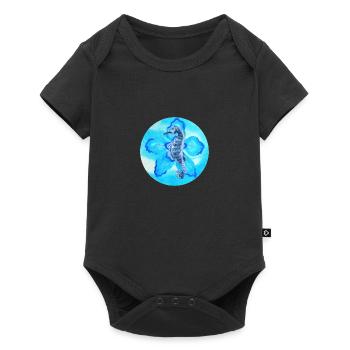 Meer, Seepferdchen - Baby Premium Kurzarmbody - Schwarz - Vorne