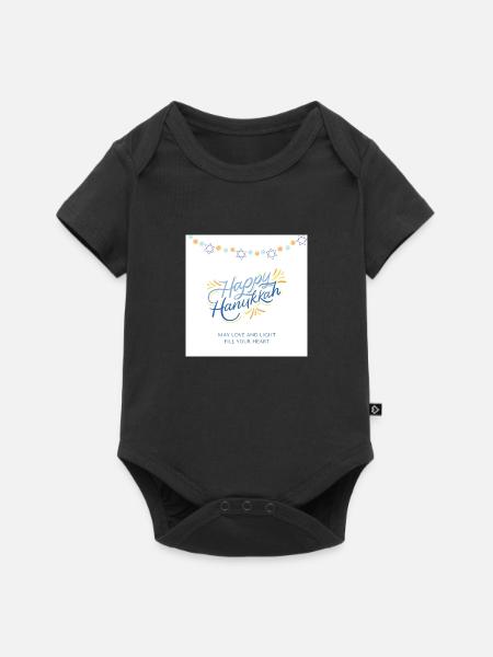 Happy Hanukkah - Baby Premium Kurzarmbody - Schwarz