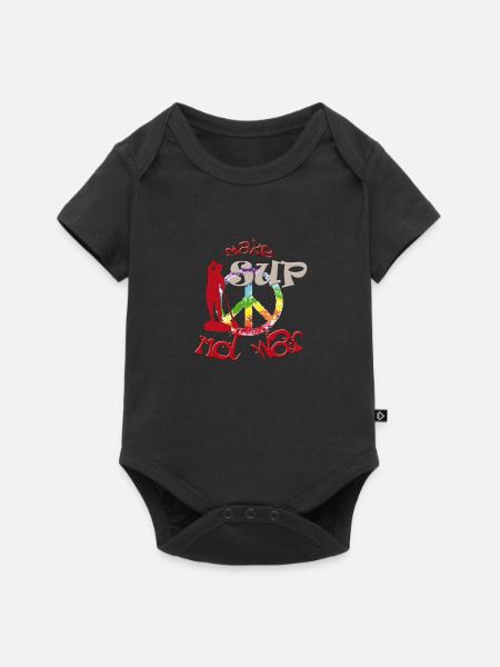 Make SUP not War - Baby Premium Kurzarmbody - Schwarz